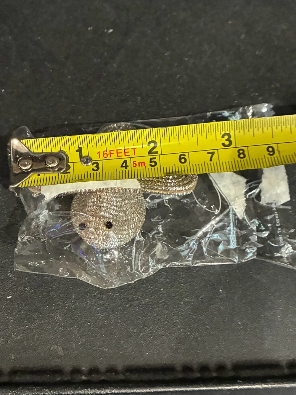Crate & Barrel Silver Tinsel Bird Holiday Ornament Decor New With Tags